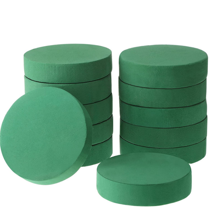 Espuma floral verde, cubo de espuma floral, base para arreglos florales, materiales para arreglos florales, espuma floral de estilo pequeño y fragante, espuma floral redonda de alta densidad