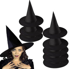 ハロウィーン帽子成人児童魔女帽ハリーポッター呪術師魔法使い帽黒オックスフォード布帽子