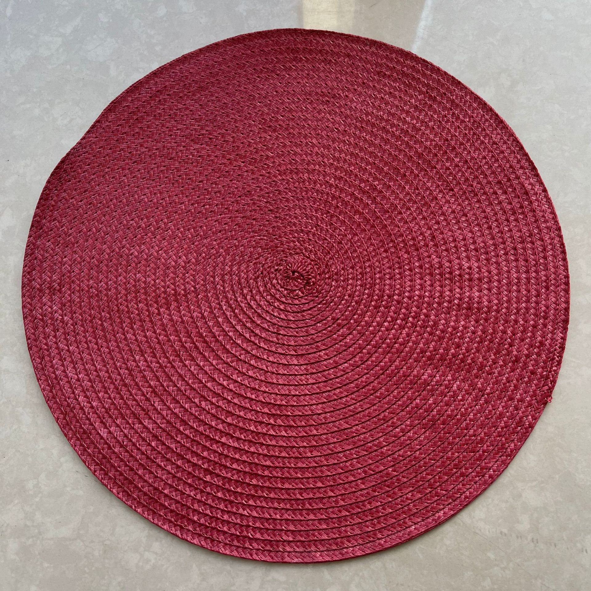 Cojín de comedor PP redondo tejido ligero lujo hot sale hotel verde almohadilla de comedor occidental almohadilla japonesa de color sólido 38cm almohadilla