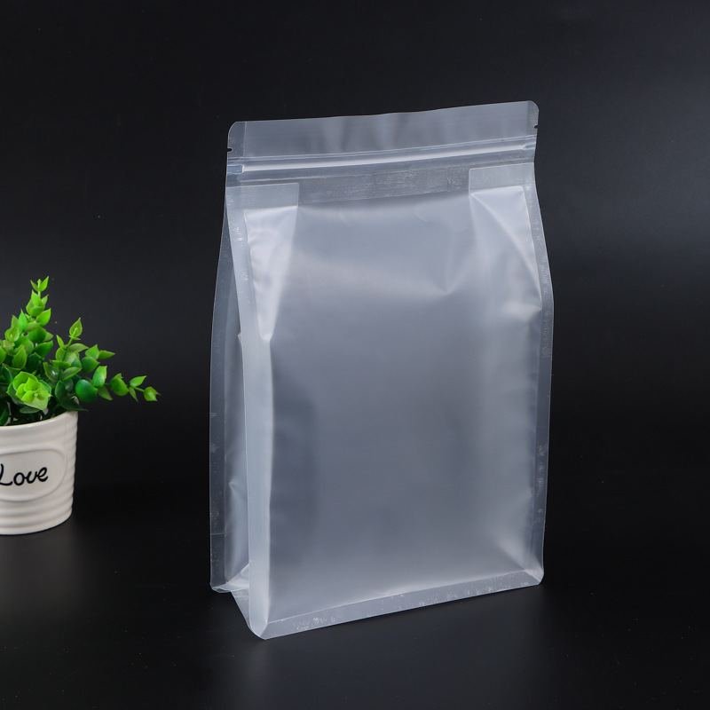 Wholesale frosted transparent eight-sided bag tea packaging bag self-sealing bag dried fruit mushroom flour bag dog food bag