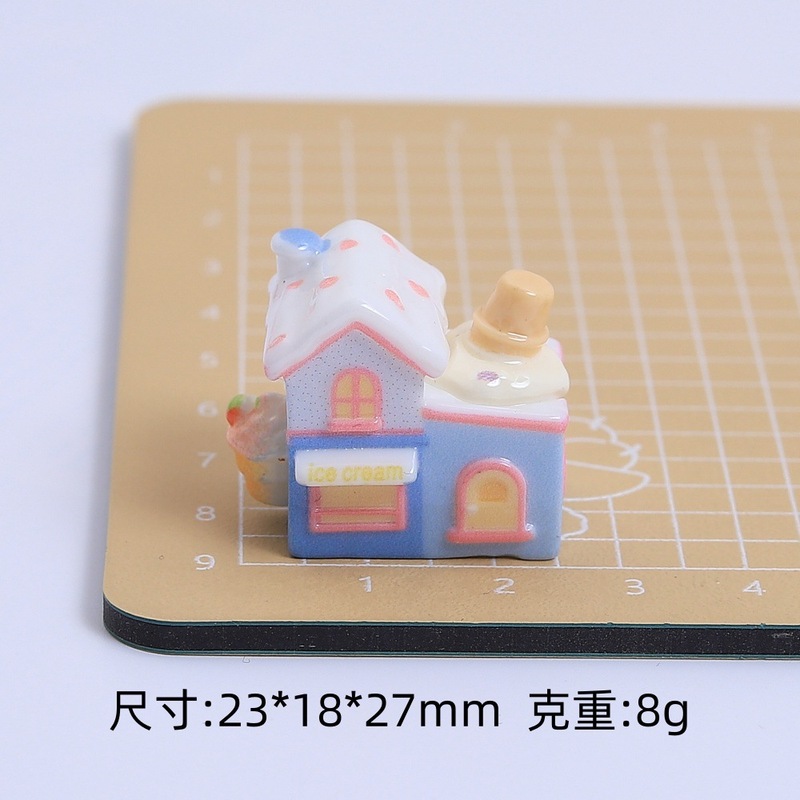 立体多色冰淇淋房子创意手工diy奶油胶树脂配饰小配件饰品材料包|undefined