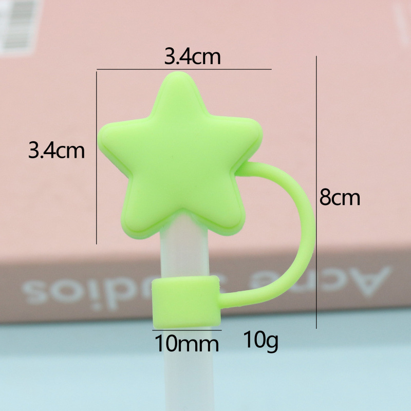 Silicona verde estrellas 10mm