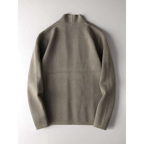 Men's Elegant Business Casual Cardigan Sweater, Slim Fit Stylish Versatile Outerwear Knitwear for Spring and Autumn