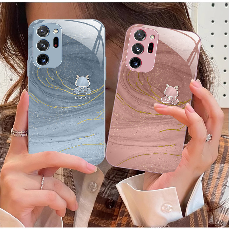 Gold Dragon for Samsung Note20 Phone Case A01 Dragon A02 Minimalist Niche Core Glass 12 High-end