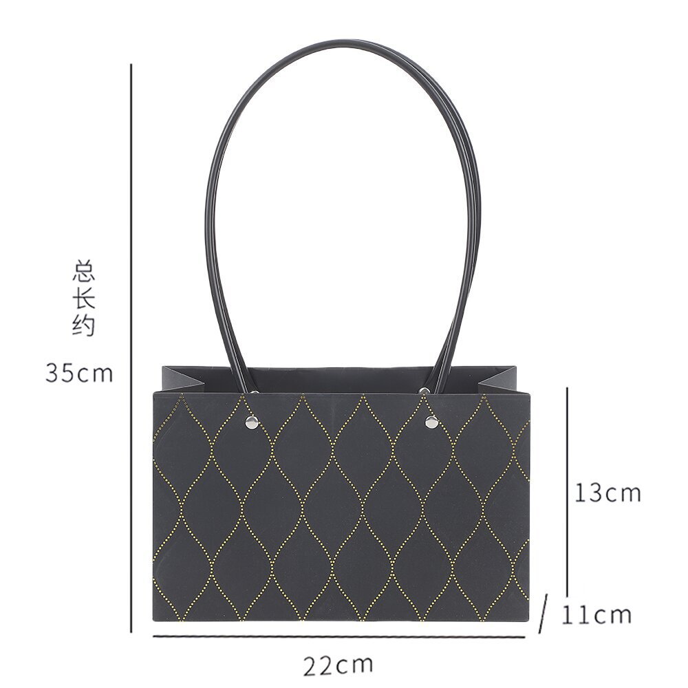 Bolso de mano de piel de vaca gruesa, bolso de arreglo floral, caja de regalo de flores del día de la madre, caja de material de embalaje floral, regalo de floristería