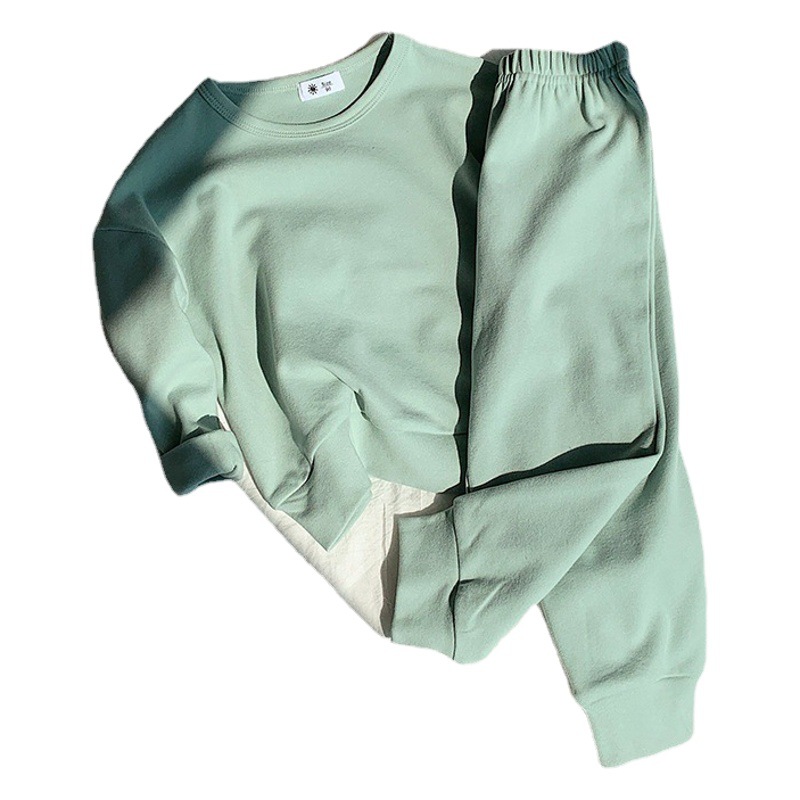 Ropa interior térmica de terciopelo alemán para niños, servicio a domicilio, otoño 2025, pijamas para niñas coreanas, traje de suéter deportivo para niños
