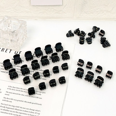 黒ミニ前髪クリッププリンセスヘッド小さなヘアクリップ女性のための 2025 新しいサイド前髪ヘアクリップヘアピン頭飾り