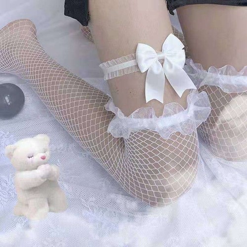 Lace girl bow elastic fungus thigh ring sexy sexy wedding leg ring cute girl paper stockings 5005