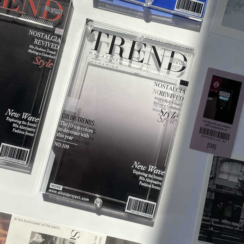 跃动青春周边TREND杂志小框亚克力3寸小卡拍立得照片展示架|undefined