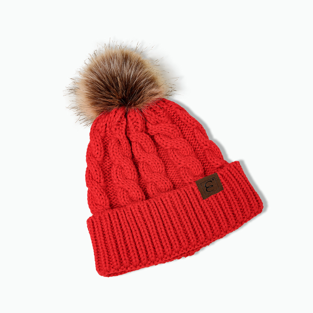 168g Weight Wool Cap Hats Type Outdoor Occasion Acrylic Material Solid Color Pattern Autumn&Winter Season Unisex Gender Korean Style Style Khaki, Grey, White, Red, Blue, Black Color Eaveless Rim Korean Style Warm Leather Label Fur Ball Knitted Hat Wholesale Nihaojewelry 6