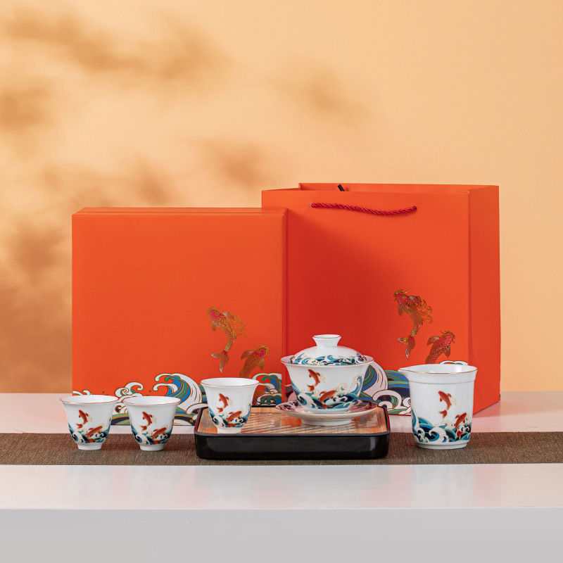 Yuyue Longmen + 차 트레이 + 작은 선물 상자