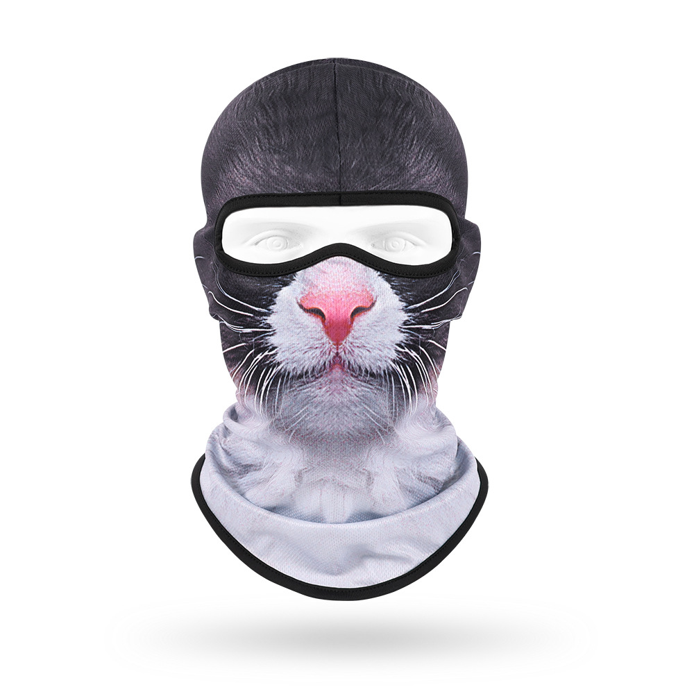 Sudor absorbente máscara transpirable de secado rápido para hombres y mujeres ciclismo al aire libre bicicleta protección solar sombrero lindo mascota sombrero animal bufanda