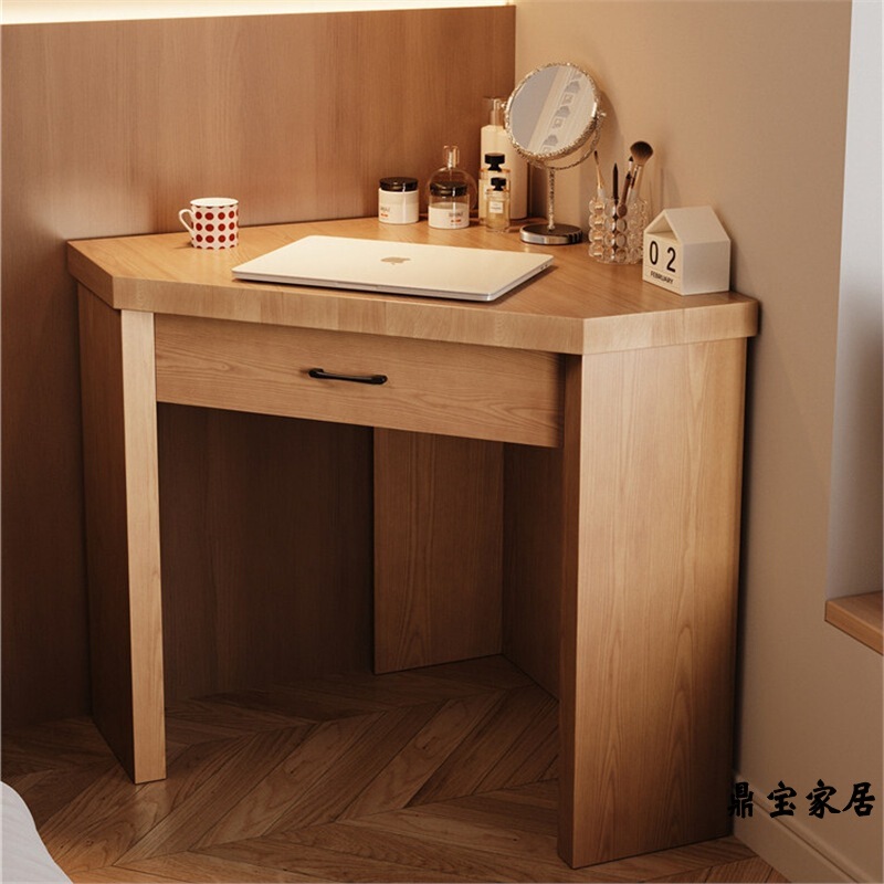 Solid Wood Corner L-Shaped Desk with Drawers, Simple Bedroom Computer Desk for Small Apartments, Home Study Office Desk Solid Wood Corner L-Shaped Desk with Drawers, Simple Bedroom Computer Desk for Small Apartments, Home Study Office Desk