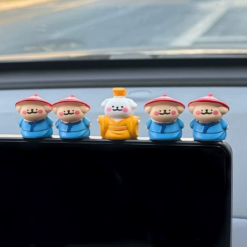 Мини-милый императорский пес, эмоциональная стабильность, рабочая станция, настольные украшения, украшения для центральной консоли автомобиля