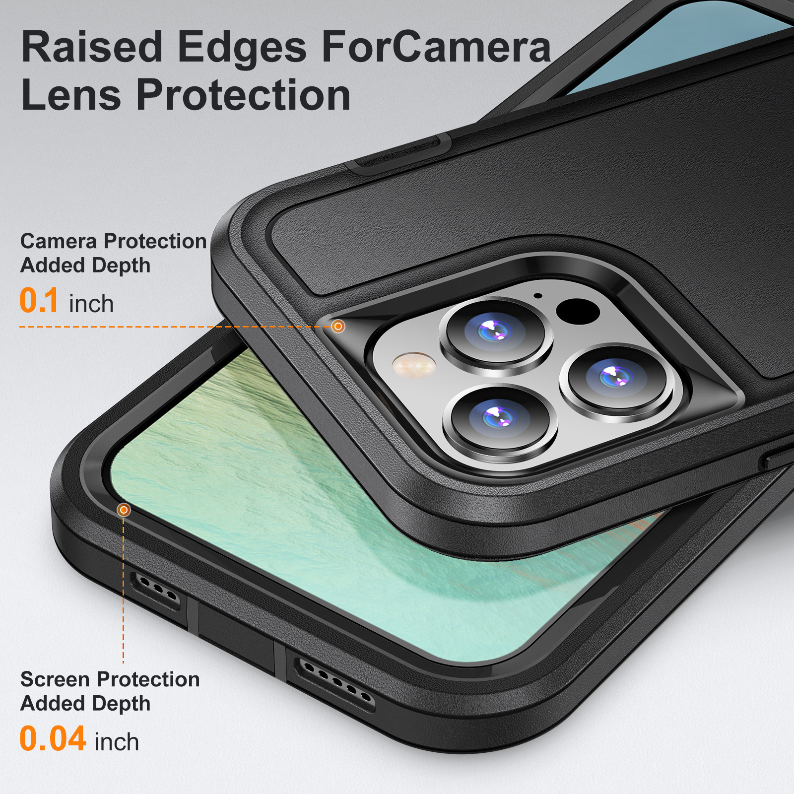 Funda protectora para teléfono móvil Apple 17 Pro Max, compatible con iPhone 16/15/14, anticaídas, con superficie plana y triple protección. image 6