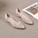 Mesh women's shoes hollow-out sandals women's summer new mesh breathable chunky heel single-layer shoes women's mid-heel middle-aged mom shoes