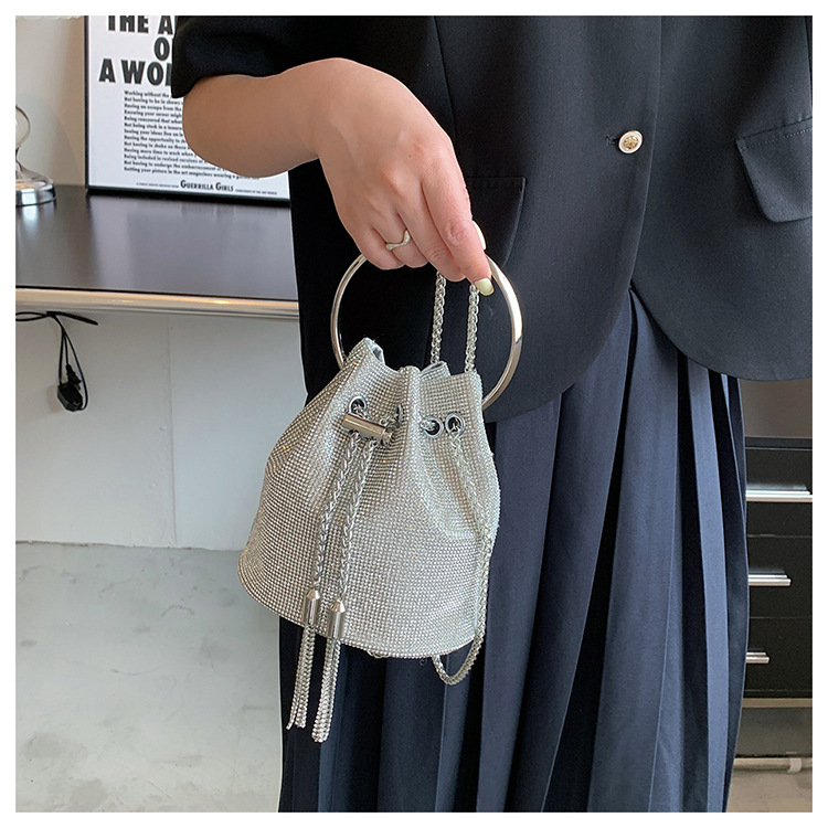 Rhinestone bucket bag voor dames, modieuze handtas en schoudertas_voghion.com