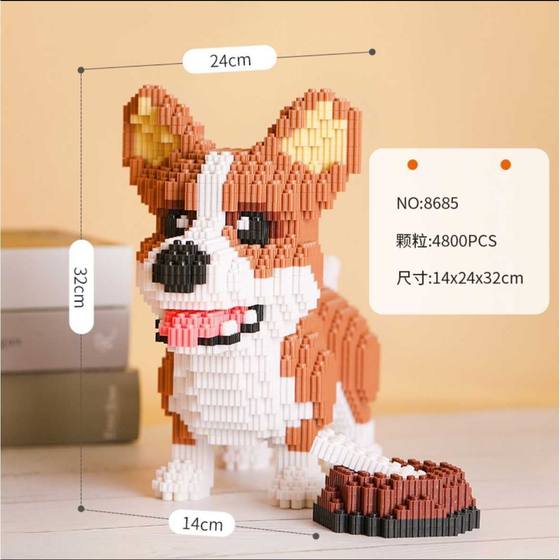 CLS Chao Le Sen building block assembling toy adult high difficulty puzzle children's jigsaw husky dog Mack dog