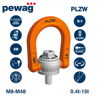 pewag peewag lifting point sling sling rotating lifting point PLZW