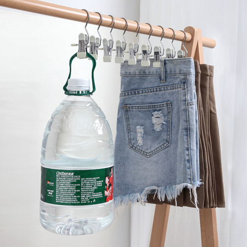Foldable Clothes Rack Travel Hotel Portable Clothes Rack Business Trip Travel Pants Clip No-Trace