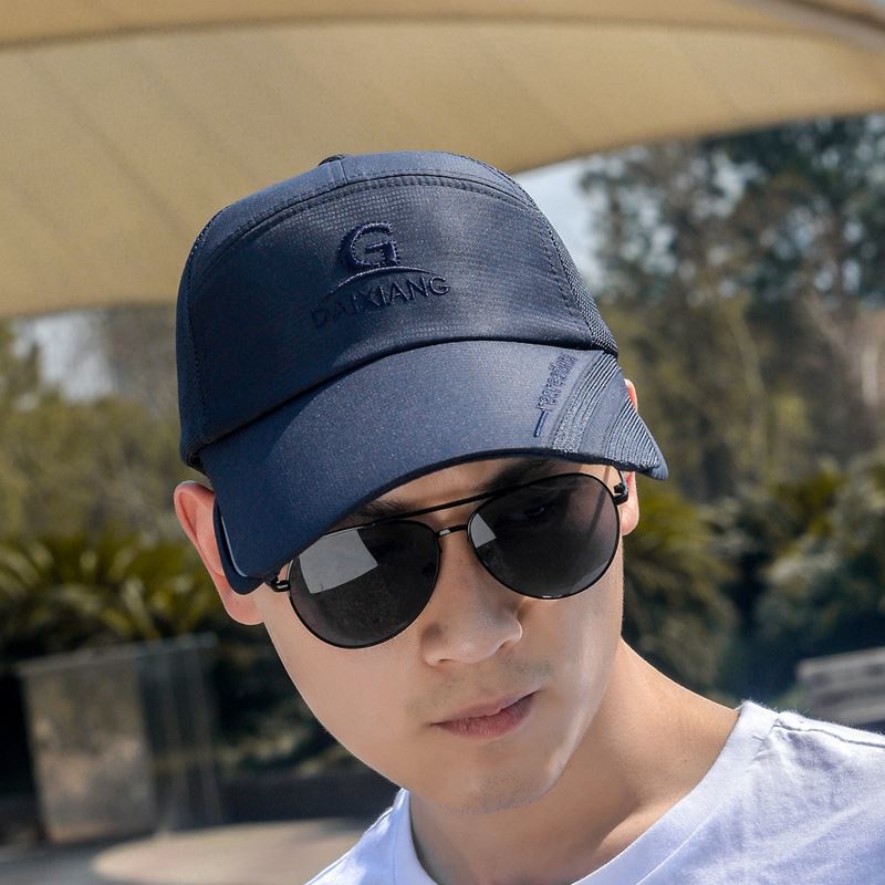 Sombrero de sol retráctil transpirable de verano, sombrero de pelo para hombres y mujeres, diseño de doble propósito, sombrero solar coreano, delgado secado rápido