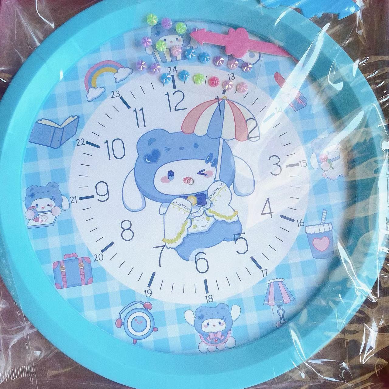 Juguetes para niños reloj marco de fotos pintura de relojes hechos a mano jardín de infantes educación temprana reconocer el tiempo decoración reloj redondo