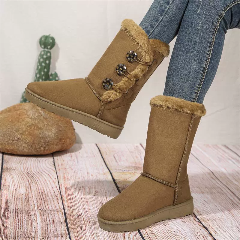 (Cross-border trading), winter keep warm high boots, mid-length, plus size