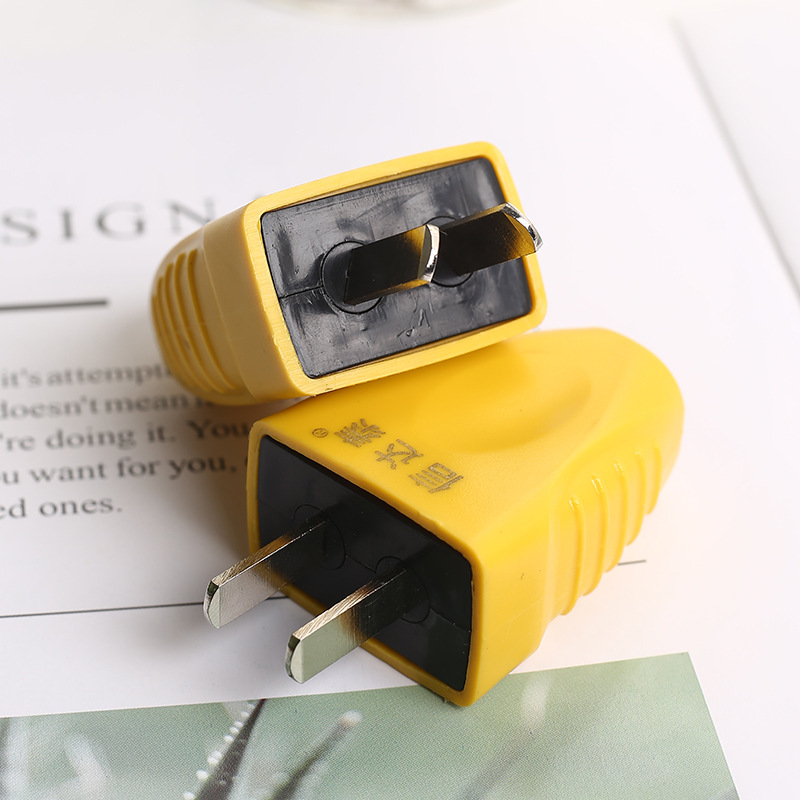 二极工地插头阻燃两极电源插只1.5厘厚铜转动插头大功率两项插头