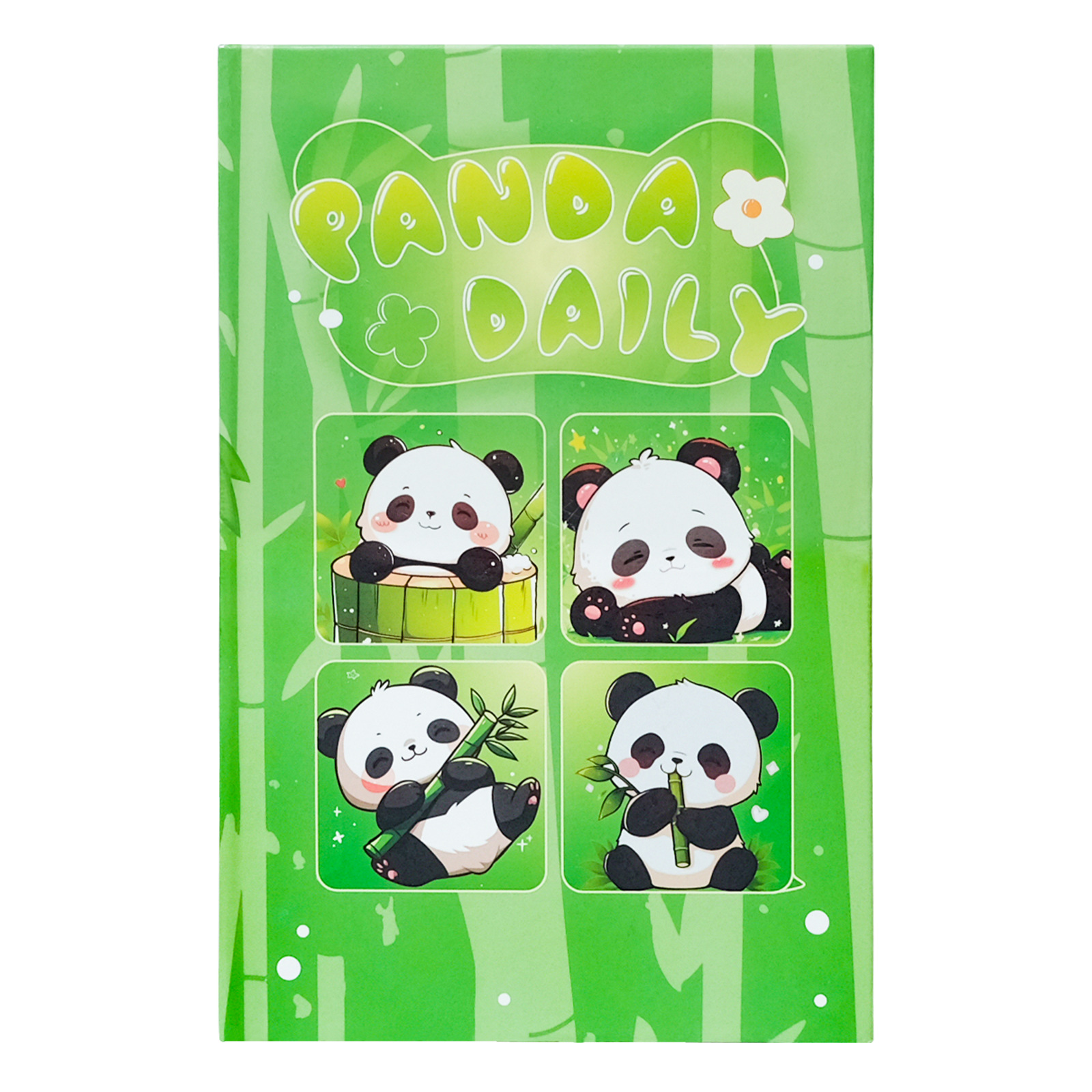 Cute Panda Daily Grid Notebook Portable Four Grid Record Book_voghion.com