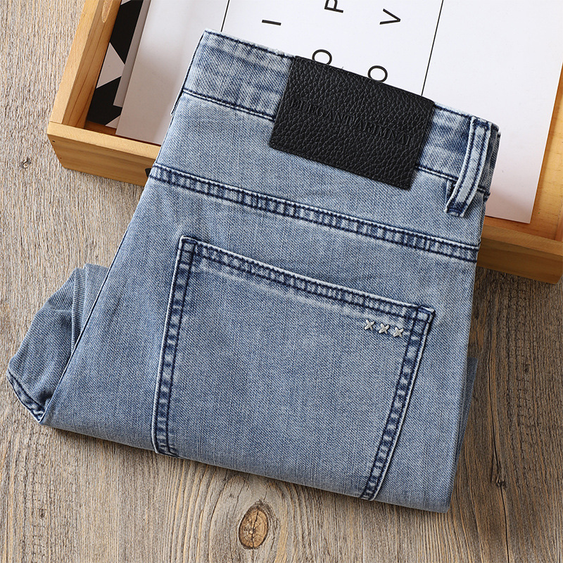 Summer thin breathable casual soft loose straight jeans