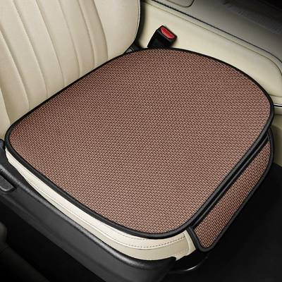 Factory wholesale car cushion four Seat cushion, seat cover - ice-silk-brown-with-hook-square-pad