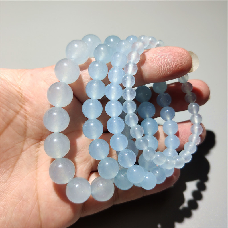Jade Super Immortal Crystal Blue Chalcedony Bracelet Fashion Fresh Romantic White Color Gift Jewelry for Women