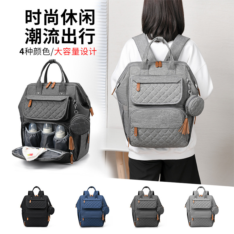 国境を越えたマミー母子バッグの新しいファッションマミーバッグ尿パッドusb防水シンプルで軽量なママバッグ|undefined