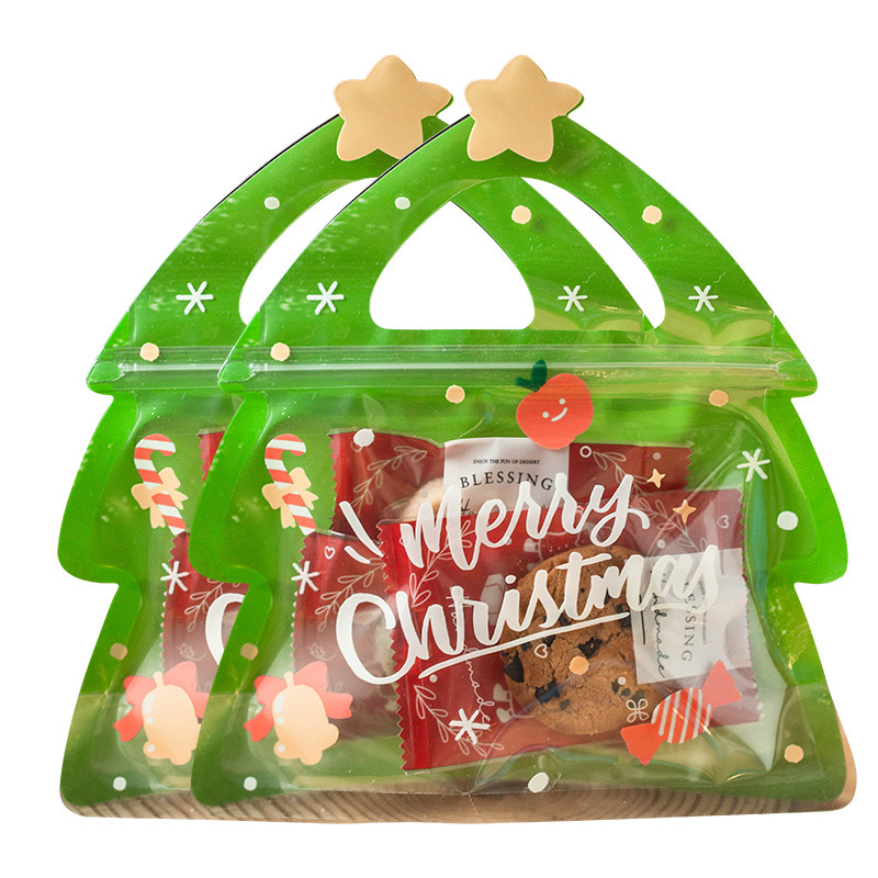 クリスマスキャンディスナックギフトバッグ子供の小さなハイエンドポータブルプラスチックギフトバッグお土産包装袋|undefined