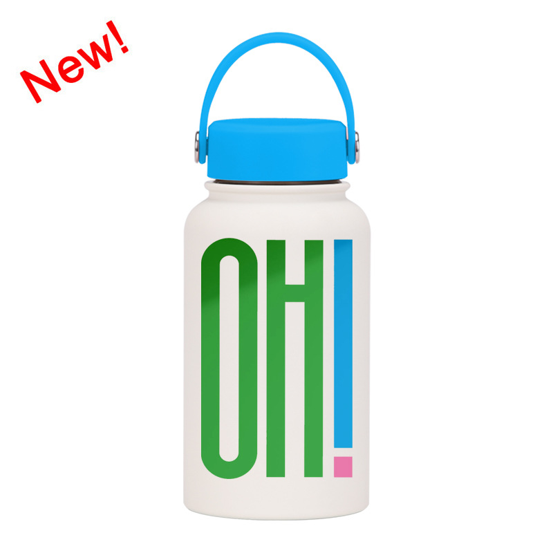 Nueva transfronteriza 650ml taza de vacío de boca ancha portátil de vacío niños estudiante deportes hervidor de agua de impresión al aire libre taza