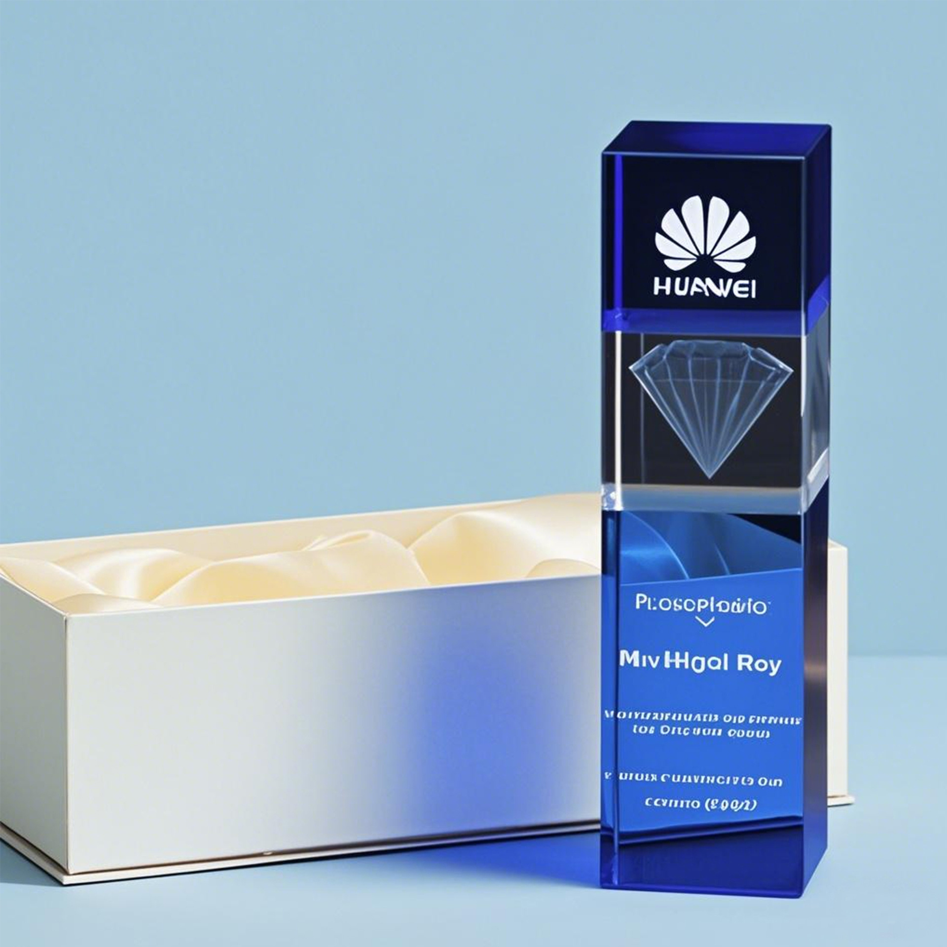 Creative crystal trophy customization for outstanding employees