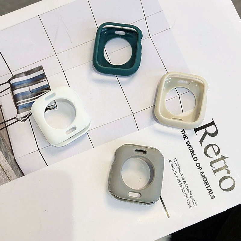 Силиконовый мягкий защитный чехол в цвет конфет для IWATCH, подходит для Apple S10/8/7/SE/Ultra