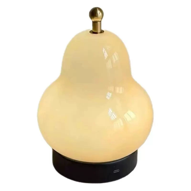 Cream table lamp, lantern for bed, retro atmospheric night light