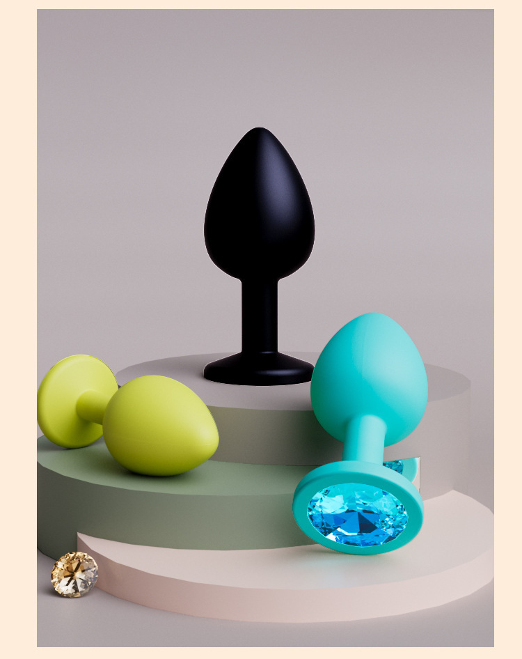 Silicone Anal Plug with Beads, Colorful Adult Toy for Couples — detail image 16