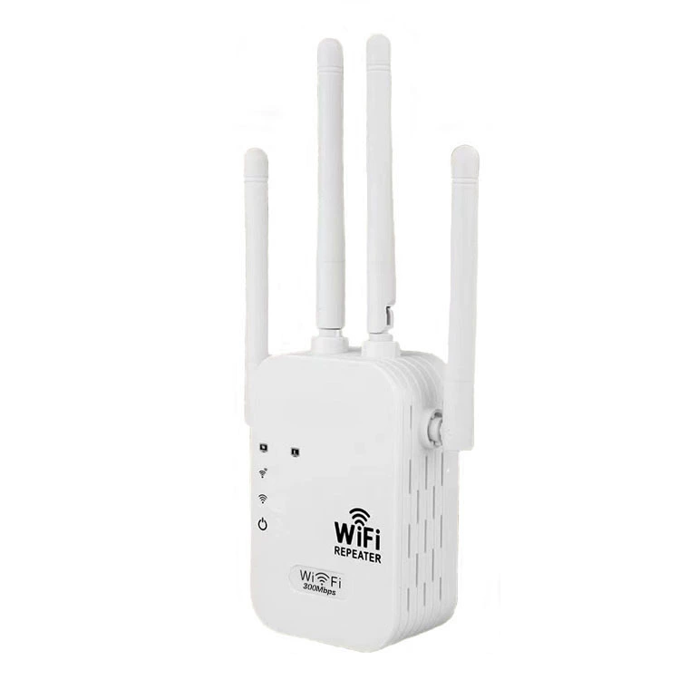 Усилитель сигнала Wi‑Fi с четырьмя антеннами для дома, для пробития стен, расширитель/репитер беспроводной сети 300 Мбит/с