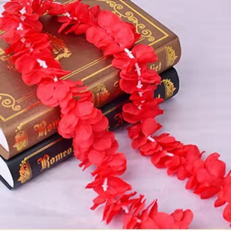 Decoración de la boda flor artificial imitación cadena de orquídeas tiras de flores de glicina decoración de techo de auditorio de bodas plástico orquídea falsa