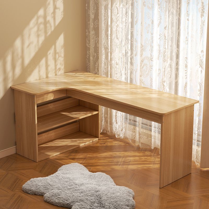 Imitation Solid Wood Corner Desk Bookcase Integrated Computer Table Bedroom Home Table Storage Cabinet Integrated Corner Workbench