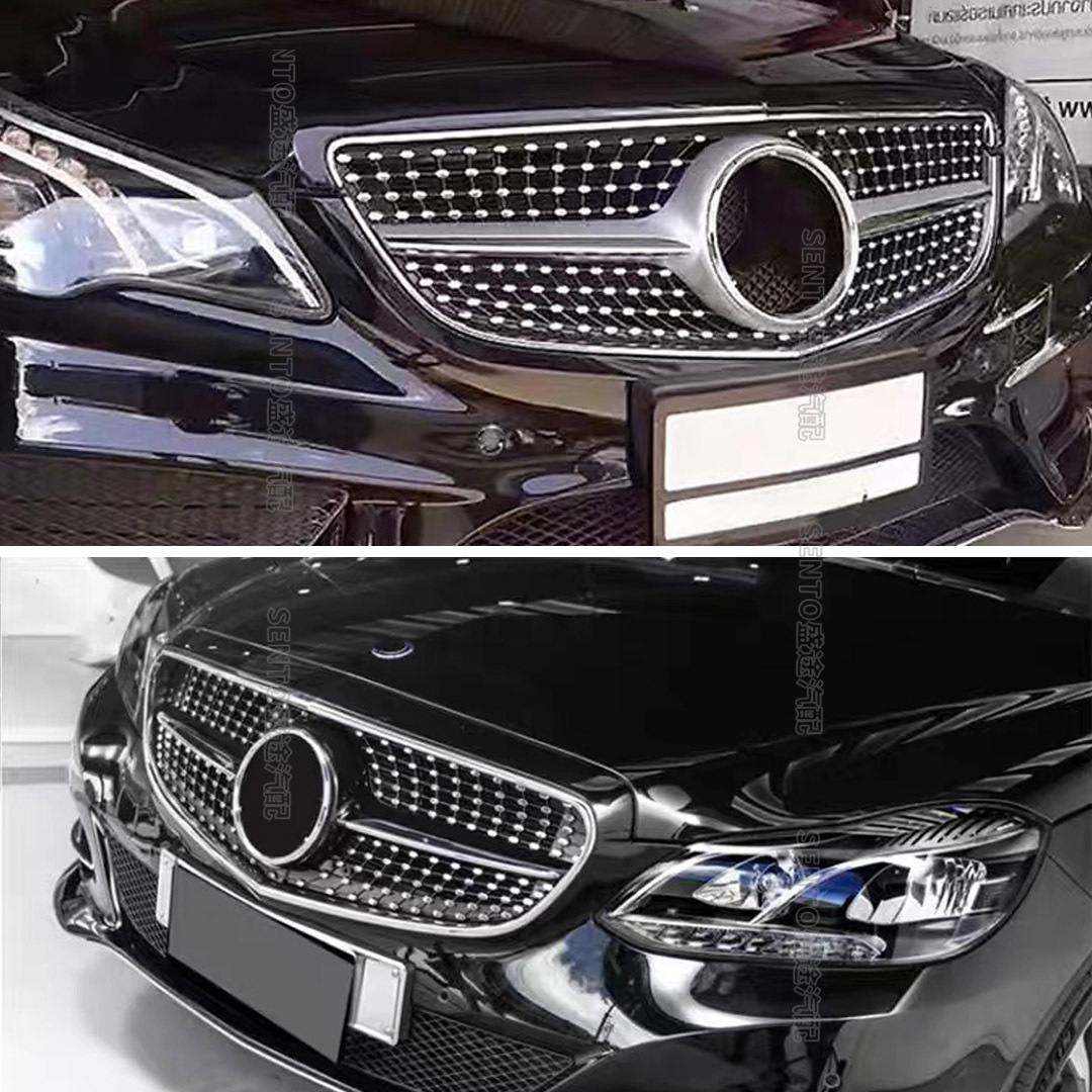 Suitable for 09-15 Mercedes-Benz E-Class W212 E260 E300 E350 E200 Mid-Grid Modified Starry Sky Gt Grille