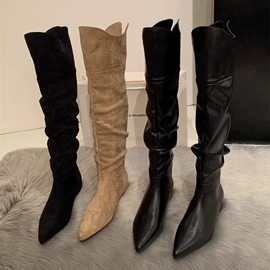 厚底拖鞋;女式皮靴;女式时装单鞋