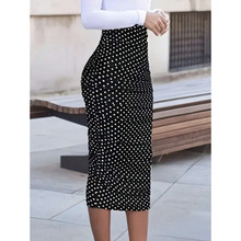 F 36257 Polka Dot High Waist A-Line Skirt ����������� A ��