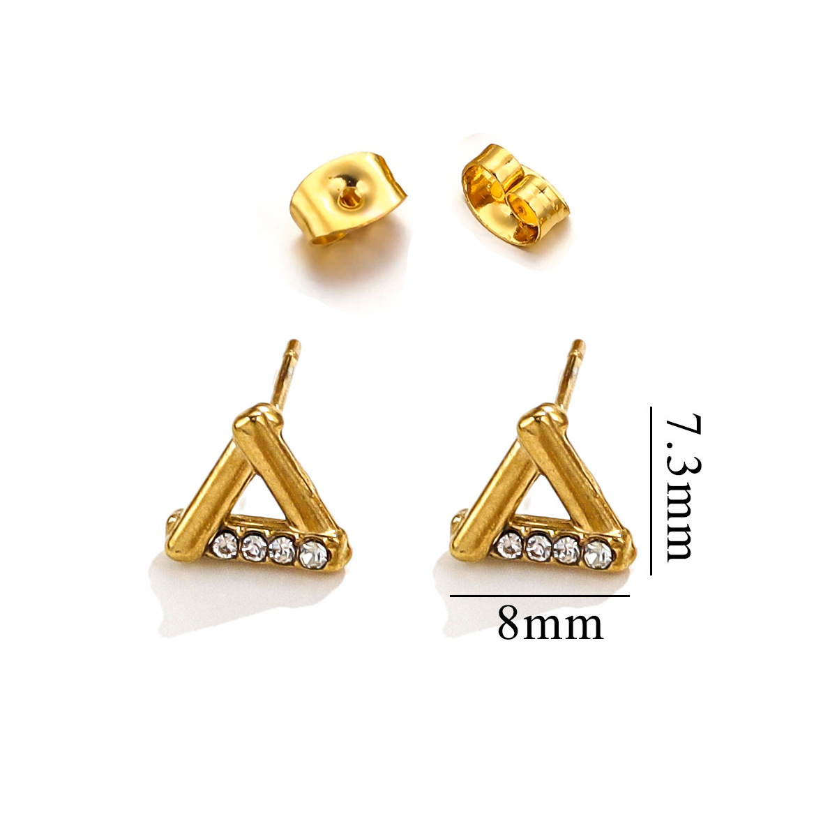 Acero inoxidable Moda europea y americana Personalidad Pendientes retro desgastados Luna Estrella Amor Rayo Pendientes de diamantes Acero de titanio