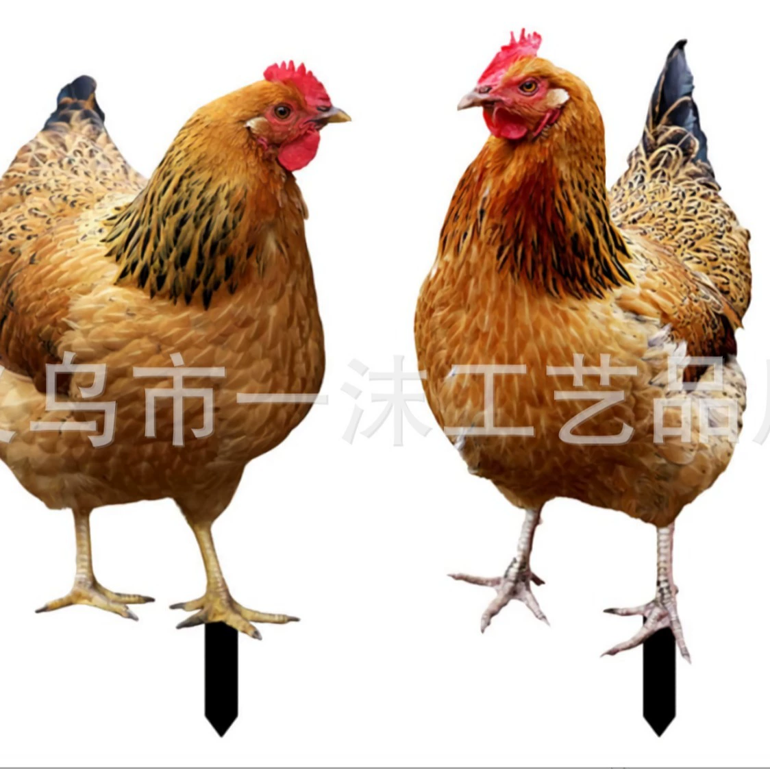 Счастливый открытый пасхальная статуя кола акриловая куриная ферма художественная скульптура ферма домашний сад животное газонный кол