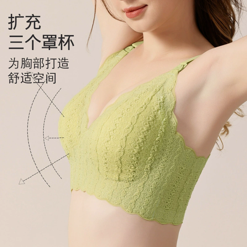 Бюстгальтер для грудного вскармливания, специально предназначенный для беременности, на большой груди открывается маленький верх и сбор против провисания, летнее тонкое Грудное вскармливание