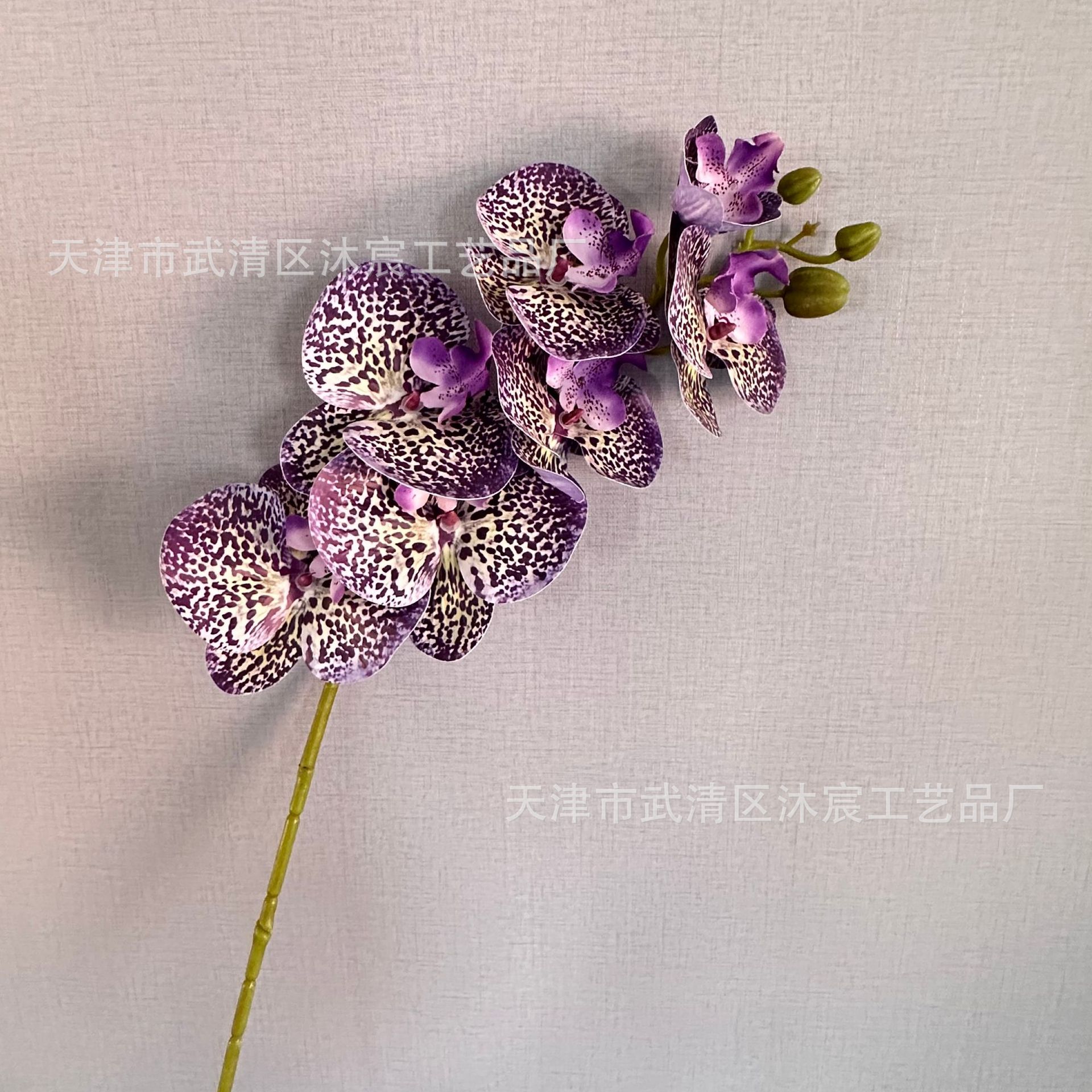 3D 7-cabeza Phalaenopsis mano-sensación de película Phalaenopsis venta al por mayor boda hogar decoración floral tiro flor material