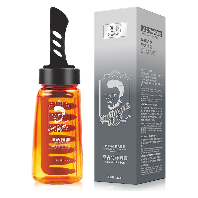 Un peine de gel fresco crema de peinado hombre con peinado cabeza de aceite de peinado para el cabello moldeado fabricante de estilo de cabello image 6